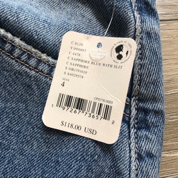 Free People We The Free Come As You Are Denim Maxi Skirt Size 4 Mid Rise NWT - Picture 9 of 14